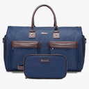 Convertible Garment Bag with Toiletry Bag, Modoker Carry on Garment Duffel Bag for Men Women - 2 in 1 Hanging Suitcase Suit Travel Bags, Blue
