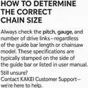 KAKEI Chainsaw Chain 18 Inch .325" Pitch .050" Gauge 72 Drive Links Fits Husqvarna 440, Echo CS-400, Jonsered - 591094872, 20lpx072g, H72 (3 Chains) - Semi Chisel