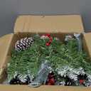 Christmas Garland with Lights 9 FT Artificial Christmas Garland 250 Pieces of Green Rattan Christmas Garland Holiday Artificial Decor for Stairs Wall Door Indoor Outdoor Garland