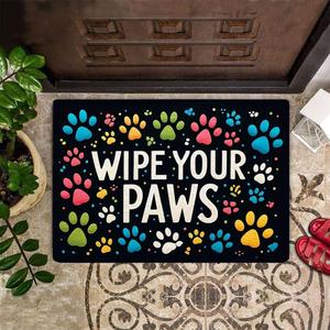 Funny Dog Paw Door Mat Wipe Your Paws Floor Mat,Welcome Mats for Front Door Indoor Entrance Non Slip Rubber Rugs Outdoor Door Mats for Home Entry,Kitchen,Bathroom,Floor,Porch Decor 18x30 Inch
