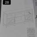 YITAHOME TV Stand for 65 Inch TVs, Entertainment Center with Storage Cabinets, Power Outlet & LED Light, Media TV Console with Barn Doors for Living Room, Black
