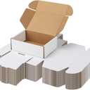 PHAREGE 8x6x2 Inch Shipping Boxes 25 Pack White, Tab Lock Tuck Top Mailer Boxes for Packaging Small Business, Cardboard Gift Boxes for Wrapping Mailing Present