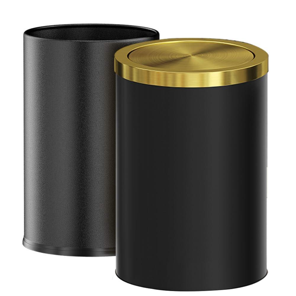 2.4 Gallon Small Trash Can Wastebasket Recycling Bin Slim Profile for Bathroom, Office, Bedroom, Kitchen