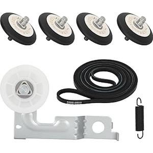 Upgraded Dryer Repair Kit for LG Kenmore Dryer Parts, Dryer Roller Kit Include 4581EL2002C Drum Roller4400EL2001A Dryer Belt 4561EL3002A Dryer Idler Pulley, Compatible with DLEX3370RDLE3777W