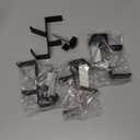 Zoomarlous 2 in 1 Garland and Stocking Mantel Holders, Adjustable No Drill Fireplace Stocking Hooks, Heavy Duty Mantle Stocking Hanger with Double Hooks for Xmas Home Party Decoration Bags Kitchen (4 Pieces)