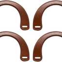 Model Worker 4PCS MDF U-Shaped Handles Replacement for Handmade Bag Handbags Purse Handles (Brown)