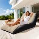 Inflatable Couch for Camping, Blow-Up Couch with Flocked Surface, Portable Inflatable Couch, Twin Size Sofa Bed, Comfortable Air Sofa Outdoor, Durable Blow up Couch for Indoor/Outdoor(Brown)