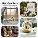 Pet Hair Memorial Bottle with Miniature Doghouse Kit, Dog Cat Fur Memorial Keepsake Glass Ball, Pet Hair Fur Ash Storage Urn with Mini Dollhouse DIY, Dog Memorial Gifts for Pet Loss