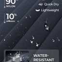 Women's Capri Pants Wide Leg Quick Dry Hiking Capris Water Resistant UPF50 Lightweight Loose Travel (L)