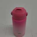 Insulated Water Bottle with Straw Lid,12 oz Stainless Steel Vacuum Metal Bottle with Silicone Handle,Cherry Blossom