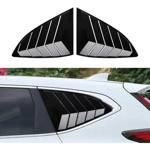 Rear Window Louvers for Honda CRV CR-V 2017 2018 2019 2020 2021 2022 Accessories Sporty Air Vent Cover Trim Window Glass Blinds Glossy Black