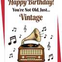 2 x Elegantly Humorous Just Vintage Birthday Card for Elderly, Parents, Boss  Respectful & Witty Greeting Card from Child, Team, Employee  Thoughtful Gift Set (QY-9)