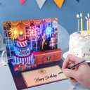 3D Pop-Up Birthday Card with Music & Light Presidents Voice Funny Greeting, Happy Birthday Song & Blow-Out Candle Effect Unique Gift for Him & Her