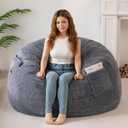 MAXYOYO Bean Bag Chair, Soft Bean Bag Sofa with Supportive Foam Filling