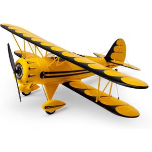 E-flite RC Airplane UMX WACO Yellow BNF Basic Transmitter Battery and Charger Not Included with AS3X & Safe EFLU53550Y
