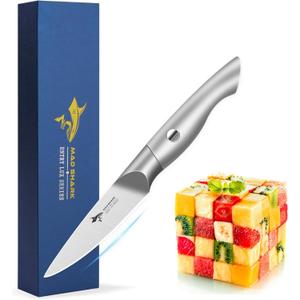 MAD SHARK Paring Knife 3.5 inch Paring Knives, Small Kitchen Knife, Ultra Sharp German Stainless Steel Vegetable Knives, Ergonomic Handle Design, Unique Gift for Men/Women