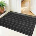 Outdoor Front Door Mat 24" x 36", Dirt Trapping Outside Entrance Rug, Non Slip Shoe Scraper, Heavy Duty Commercial Rug for Patio, Garage, Traffic Area, Office, Roll Packing