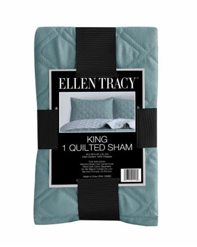 Ellen Tracy™ Stripe Single King Quilted Sham - Green, 20 x 26