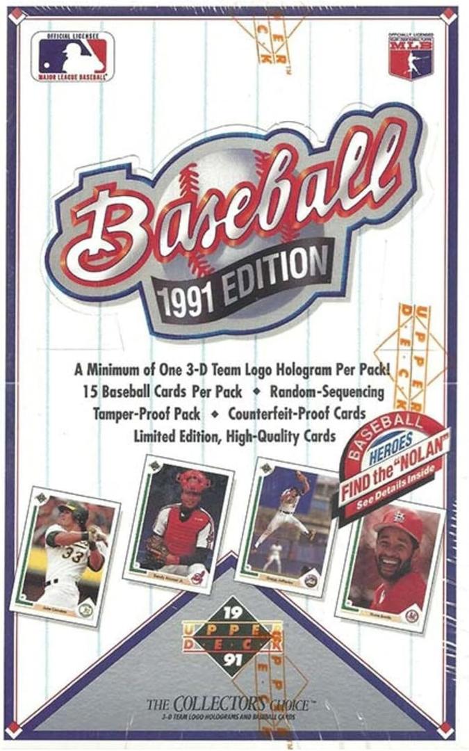 1991 Upper Deck Baseball High Series Card Box: Possible Aaron Autograph, Chipper Jones, Mike Mussina Rookie Cards