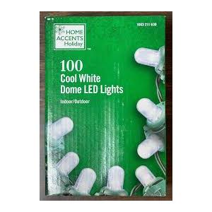 Home Accents Holiday 100 Cool White Dome LED Lights