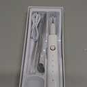 Plaque Remover for Teeth, Electric Tooth Cleaner Tartar Remover for Teeth with LED Light,4 Modes Rechargeable Teeth Cleaning Kit with Dental Tools, 2 Replaceable Heads (White A)