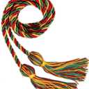 Intertwined Graduation Honor Cords (Red/Gold/Kelly Green)