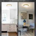 Ken & Ricky 12 Inch Brushed Gold Flush Mount Ceiling Light,Round Flat Led Ceiling Light Dimmable,Close to Ceiling Light Fixtures for Kitchen Bathroom Bedroom Hallway 5CCT 24W 1PK