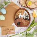 Easter Decoration Jesus Resurrected Tomb, He is Risen Easter Decor, Wood Christian Resurrection Scene Table Decorations, Catholic Cross Jesus Religious Easter Gifts, Gifts for Church, Shelf, Desk