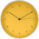 LUUK LIFESTYLE Silent Wall Clock non ticking (10 inch), Gift for new home, Modern and Minimalist design, Decoration for livingroom, Kitchen, Bedroom, School, Office, Classic Analog, Yellow and Silver