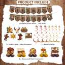 Western Party Decorations Wild West Yee Haw Banner Western Table Centerpiece Ceiling Streamers Hanging Swirls Cowboy Themed Birthday Party Supplies (Brown)