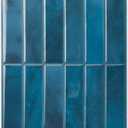 LONGKING 10-Sheet Blue Peel and Stick Backsplash Tiles for Kitchen Wall, Kitchen Backsplash Tiles, Wall Tile, Waterproof Back Splash Stick on Tiles for Bathroom