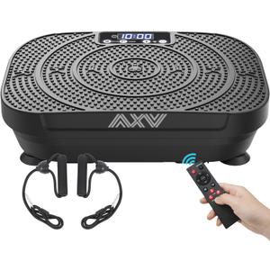 AXV Vibration Plate Platform Exercise Machine Fitness Vibrating Shaking Full Body Shaker Workout Vibrate Stand Shake Board Sport Gym for Weight Loss Lymphatic Drainage for Women Men