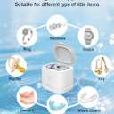 BCOM Retainer Cleaner,Jewelry Cleaner Ultrasonic Machine 46kHz, Jewelry&Retainer Cleaner 2-in-1 Portable Dental Cleaning Pod Deep Clean for Retainer,Mouth Guard,Ring,Jewelry, in 5 Mins Mon'day Gift
