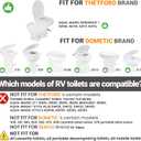 Terapaton RV Bidet Toilet Seat Attachment, RV Bidet for Camper Toilet with Dual Nozzles, Self/Rear/Front Cleaning, Non-Electric, Adjustable Water Pressure, Fresh Water