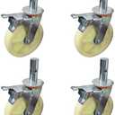 ASTAMOTOR 8"x 2" Scaffolding Caster Wheels with Dual Locking Swivel Stem Casters, 360 Degree Rotation, 4400 LB Capacity, 4 Packs