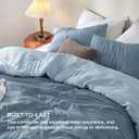 Bedsure Queen Comforter Set, Mineral Blue Soft Prewashed Bedding for All Seasons, 3 Pieces GentleSoft Bed Set, 1 Lightweight Comforter (90"x90") and 2 Pillowcases (20"x26")