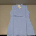 MANGDIUP Women's Mock Turtleneck Long Sleeve Sleeveless Tops Basic Slim T-Shirts Blue S