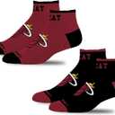 4 x For Bare Feet NBA Unisex Kids Front and Center 2 Pack Team Colors (Red)