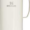 Stanley Stay-Hot Camp Mug 12 oz & 24 oz | Press Fit Drink Through Lid | Cup for Coffee, Tea and Drinks | Insulated Stainless Steel Coffee Mug | BPA-Free (Cream Gloss)