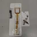 QUNDAXI Slim Watch Band Compatible with Apple Watch 38mm 40mm 41mm Series 1-9/SE Metal Stainless Steel Watchband Suitable for iWatch 11/10/9/8/7/6/5/4/3/2/1/SE Series Women Luxury Strap (Gold)