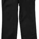 French Toast girls Adjustable Waist Stretch Twill Straight Leg (Standard & Plus) Pants,  Black 34/29 US