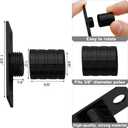 Pelopy 4 Pcs Inside Mount Curtain Rod Bracket 3/8" Bracket Set for 3/8" Rodding (Black)