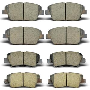 8pcs Brake Pads Set Ceramic Brake Pads Compatible with 2011-2014 Hyundai Sonata, 2011-2014 Kia Optima