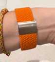 Suitisbest 2 Pack StretchFit Sport Bands Compatible with Apple Watch Ultra Band 49mm 46mm 45mm 44mm 42mm Men Women, Stretchy Sport Loop Strap with S-Hook for iWatch Series 10 Ultra SE 9 8 7 6 5 4 3 (Orange/Midnight Blue)