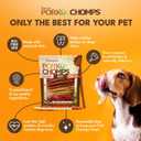 Pork Chomps Dog Chews, 5 Inch Munchy Sticks, 50 Count - Assorted Flavors: Roasted Pork, Chicken, & Bacon - Long-Lasting Treats for Dogs - High Protein, Low Fat, Healthy & Delicious Chews (1 Pack) (EXP 05/29/28)