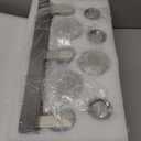 Brushed Nickel 4-Light Vanity Light, Crystal Bubble Glass with Dimmable 3-Color Lights, Modern Bathroom Light Fixtures Wall Sconce for Bathroom Hallway Kitchen Bedroom Living Room