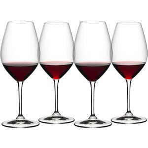 Riedel Friendly Red Glasses, Set of 4-23 Fl. Oz. Elegant Stemmed Crystal Glass, Made in Germany, Dishwasher Safe, Ideal for Enthusiasts and Sophisticated Tastings (6422/02-4)