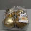 SHareconn 4ct 6 Inch Large Christmas Tree Balls Ornaments, Colored Shatterproof Plastic Decorative Baubles Decorations for Xmas Tree Decor Holiday Party Wedding Decoration (Gold, 150mm)