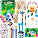 BEILUOYOO Wooden Painting Crafts for Kids - Art and Craft Kits for Kids 5-12 - Decorate & Build Your Own 3D Wood Animal Figures with Paint and Gem - Creative Activities Birthday Gifts for Girls Boys