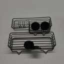 LEVERLOC Shower Caddy Suction Cup, 2 Pack suction shower shelf with Hooks & Soap holder, NO-Drilling Bathroom Holder, Rustproof bathroom organizer, Black